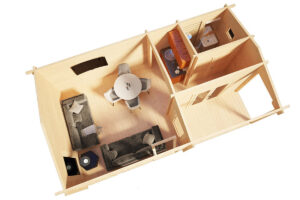 Casa de madera Málaga 1 / 22m² / 7x4m / 58mm