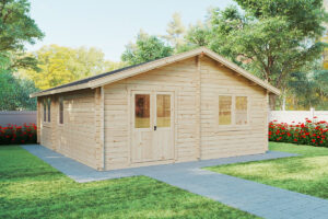 Casa de madera con dos dormitorios Ireland 42m² 6x7m 70mm