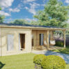 Casa de madera con tres dormitorios Holiday D 50m² 9x7m 70mm