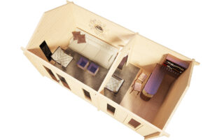 Caseta de jardín Linda 16m² 6x3m 44mm