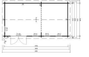 Caseta de jardín Linda 16m² 6x3m 44mm