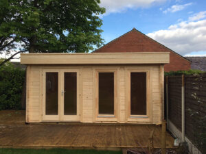 Caseta de madera Ian D 18m² 5x4m 58mm