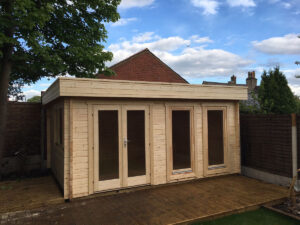 Caseta de madera Ian D 18m² 5x4m 58mm