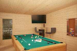 Caseta de madera Ian D 18m² 5x4m 58mm