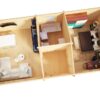 Casa de madera Holiday H 40m2 / 70mm / 4,5 x 9 m