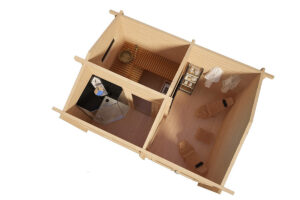 Sauna de exterior Finlandia 11m² 4x3m 70mm