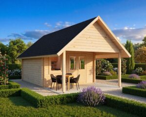 Caseta de jardín 16m² | 44mm | 4x4m