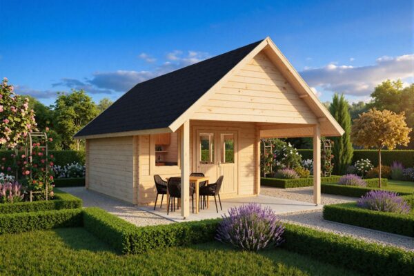 Caseta de jardín 16m² | 44mm | 4x4m