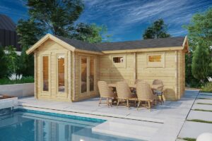 Timber Sauna Cabin "Oliver 3" 16m² | 70mm | G0220