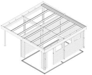 Garaje de madera "H"