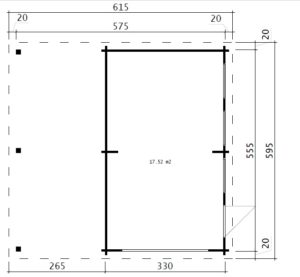 Garaje de madera "H"