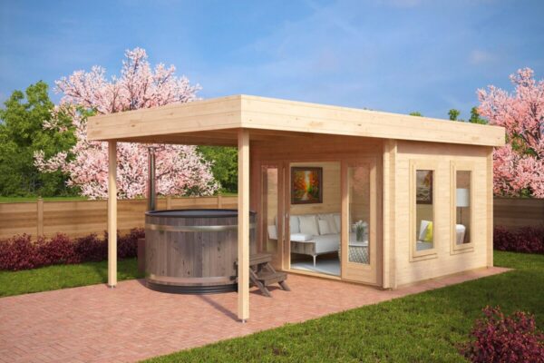 Garden Room Lucas E With Canopy | 9m2 | 3x3m | 44mm | G0157-1