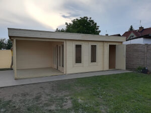 Caseta de jardín multifuncional Super Lucas E 15m² 3x8m 44mm