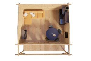 Caseta de madera Costa A 19m² 5x5m 70mm