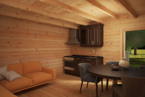 Caseta de madera Costa A 19m² 5x5m 70mm