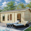 Casa de madera con baño Sweden A / 23m² / 6x4m / 70mm