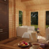 Casa de madera con dos dormitorios Holiday K 40m² 10x6m 70mm