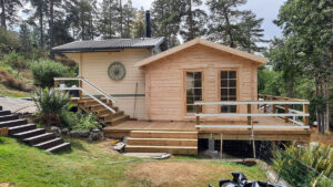 Wooden Lodge with Bathroom Sweden A 23m2 / 6 x 4 m / 70mm
