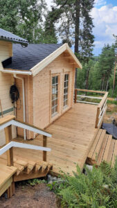 Wooden Lodge with Bathroom Sweden A 23m2 / 6 x 4 m / 70mm