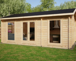 Log Cabin with One Bedroom Sweden C 22m2 / 6 x 4 m / 70