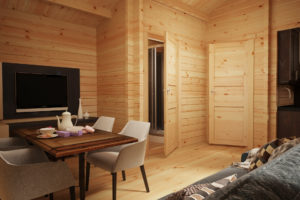 Log Cabin with One Bedroom Sweden C 22m2 / 6 x 4 m / 70