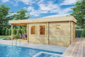 Outdoor Wooden Sauna Cabin "Lucas E" | G0271