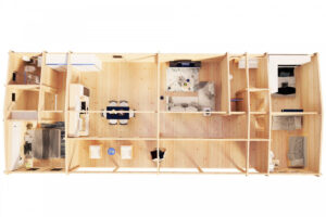 Casa de madera con tres dormitorios Holiday L 96 m² 18x7m 92mm