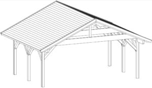 carport Henley XL 3d