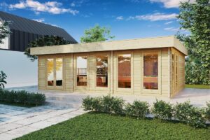 Caseta grande de madera para jugar al billar