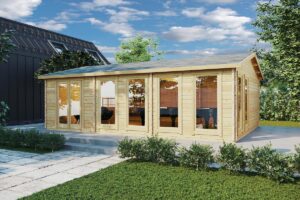 Caseta grande de madera para jugar al billar