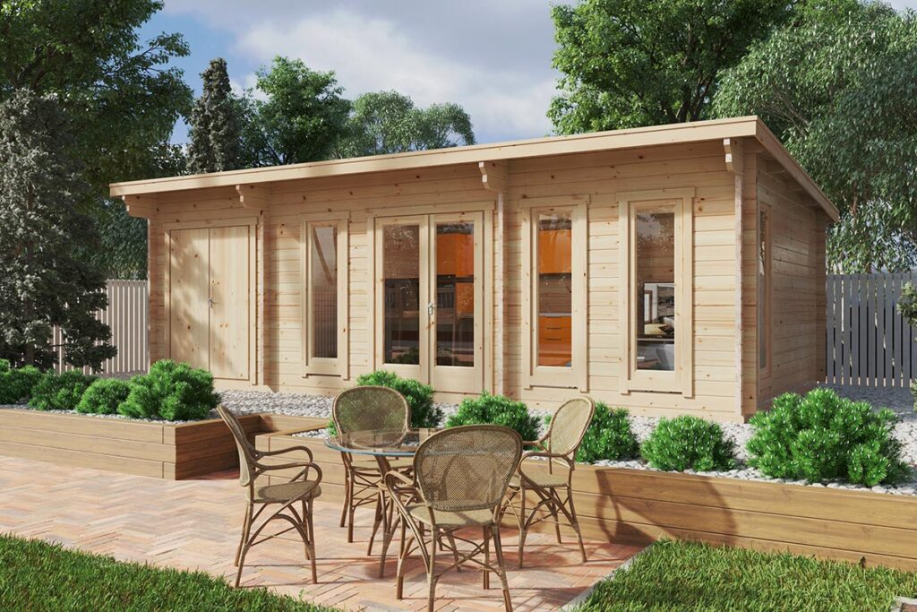 Caseta de jardín moderna con trastero