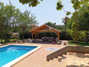 Pabellón grande de madera "Henley XL" 6x5m