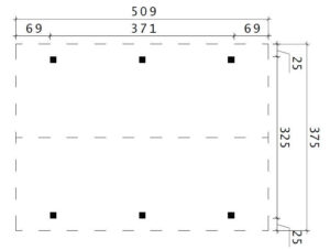 Large wooden garden gazebo Henley / 4 x 5 m