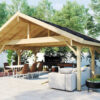 Large Wooden Garden Pergola Henley XL 6 x 5m