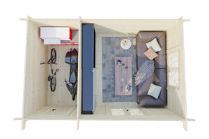 Caseta de jardín y trastero combinados Super Tom DS