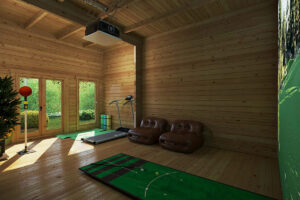 Caseta de jardín Golf 2 6 x 4 m 70 mm