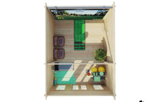 Caseta de jardín Golf 2 6 x 4 m 70 mm