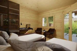 Caseta de verano Fargo A 12m 2 3,5x3,5m 44mm