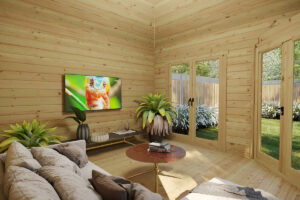 Caseta de verano Fargo B / 12m2 / 3,5x3,5 m / 44mm