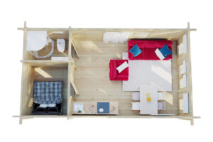 Casa de madera con un dormitorio Stefan 3