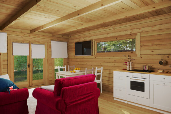Casa de madera con un dormitorio Stefan 3