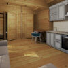 Casa de madera con un dormitorio Sweden G 4x8m 70mm