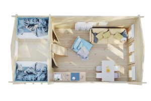 Caseta de madera con altillo Stefan 1