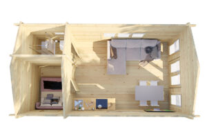 Caseta de madera con altillo Stefan 2