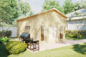 Caseta de madera con altillo Stefan 1