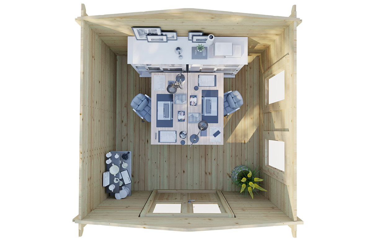 Caseta de jardín pequeña Noah / 7m² / 2,9x2,9m - Casetas de Jardin 24