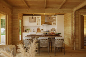 Casa de madera con dos dormitorios Holiday R 40m2 8x8m 70mm