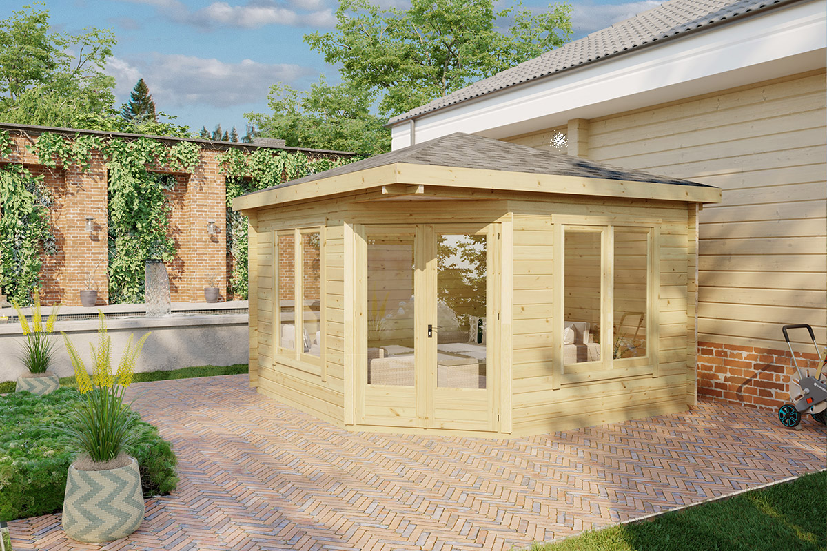Caseta cobertizo de jardín exterior acero galvanizado 4,20 m2