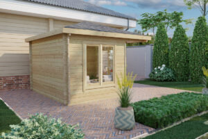 Caseta de verano Fargo C / 12m2 / 3,5×3,5 m / 44mm