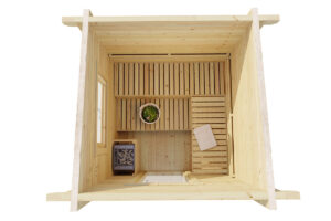 Sauna de exterior Simply Sauna 3 2x2 m 70 mm